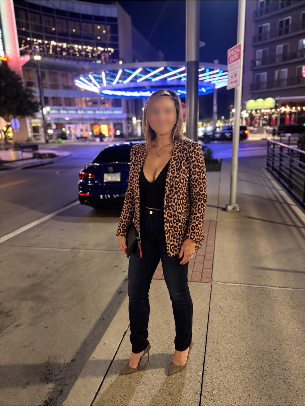 Ann Taylor Leopard Print Blazer Jacket - Brown/Tan